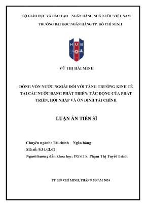 Tác động của dòng vốn nước ngoài đến tăng trưởng kinh tế
