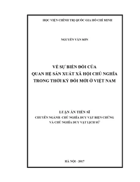 Biến Đổi Quan Hệ Sản Xuất Xã Hội Chủ Nghĩa Trong Thời Kỳ 