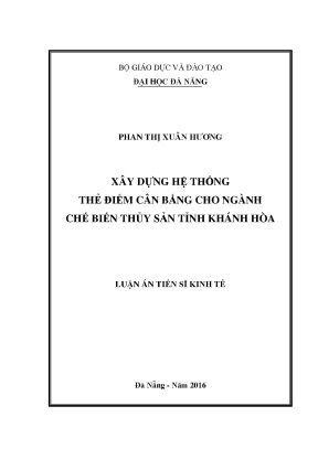 Hệ thống thẻ điểm cân bằng cho ngành chế biến thủy sản