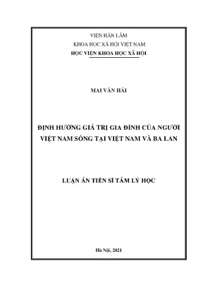 Nghiên cứu giá trị gia đình trong tâm lý học người Việt