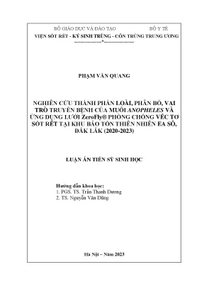 Nghiên cứu muỗi Anopheles và ứng dụng lưới Zerofly® 