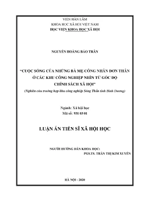 Tâm lý học cuộc sống của bà mẹ đơn thân tại khu công