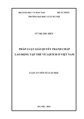 Giải quyết tranh chấp lao động tập thể tại Việt Nam: