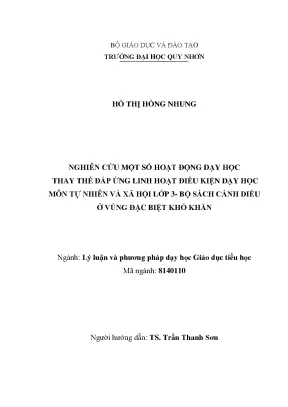 Nghiên cứu phương pháp dạy học linh hoạt cho môn Tự