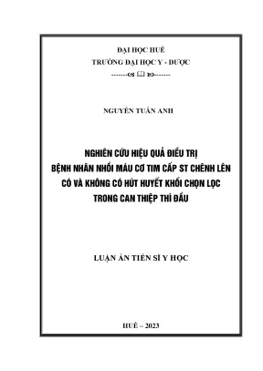 So sánh hiệu quả điều trị nhồi máu cơ tim cấp ST chênh 