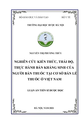 Nghiên cứu kiến thức và thái độ bán kháng sinh của người 