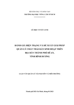 Giải pháp quản lý chất thải rắn sinh hoạt tại Dĩ An, 