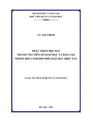 Phát triển đội ngũ thanh tra viên trong quản lý giáo dục 