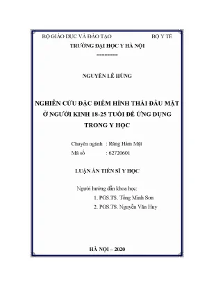 Nghiên cứu hình thái đầu mặt người Kinh 18-25 tuổi trong 