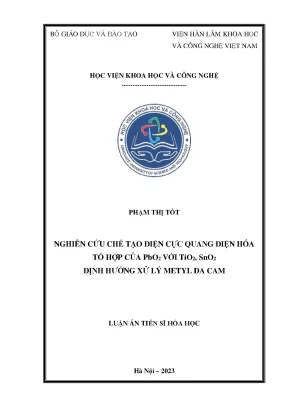 Nghiên cứu chế tạo điện cực quang điện hóa từ PbO2 và 
