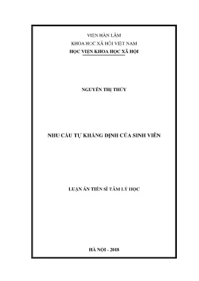 Nhu cầu tự khẳng định của sinh viên trong nghiên cứu tâm