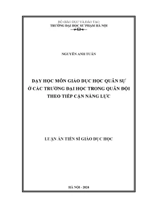 Dạy học giáo dục quân sự tại đại học quân đội theo tiếp