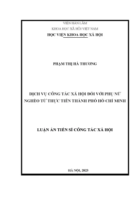 Dịch vụ công tác xã hội hỗ trợ phụ nữ nghèo tại TP. Hồ