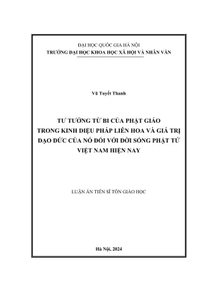 Tư tưởng từ bi trong Phật giáo và giá trị đạo đức đối 