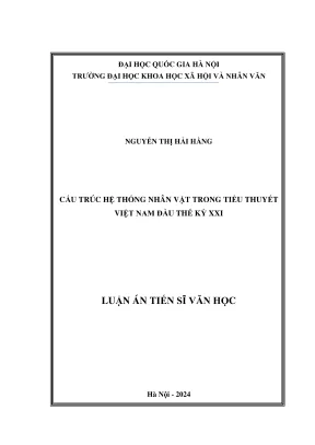 Cấu trúc nhân vật trong tiểu thuyết Việt Nam thế kỷ XXI