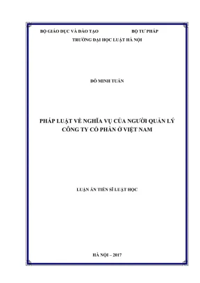 Nghĩa vụ của người quản lý công ty cổ phần tại Việt Nam