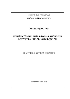 Giải pháp bảo mật thông tin lớp vật lý cho mạng di động 5G