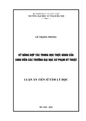 Kỹ Năng Hợp Tác Trong Học Thực Hành Của Sinh Viên Đại