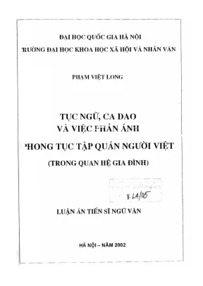 Phân Tích Tục Ngữ Ca Dao và Phong Tục Tập Quán Trong Gia 