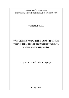 Nhà nước thế tục ở Việt Nam: Đổi mới chính sách tôn giáo