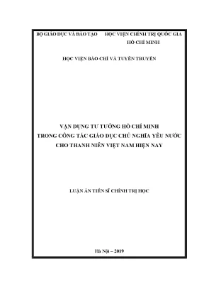 Vận Dụng Tư Tưởng Hồ Chí Minh Trong Giáo Dục Chủ Nghĩa 