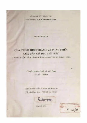 Quá trình hình thành và phát triển căn cứ địa Việt Bắc 