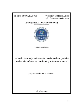 Nghiên cứu phương pháp phân cụm bán giám sát mờ trong 