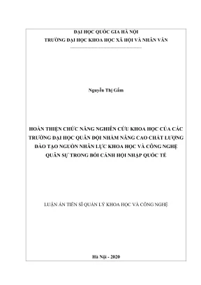 Nâng cao chất lượng đào tạo nguồn nhân lực khoa học và
