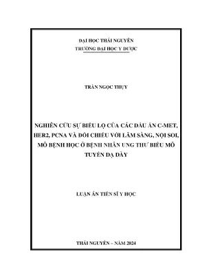 Nghiên cứu sự biểu lộ của c-Met, HER2, PCNA trong ung