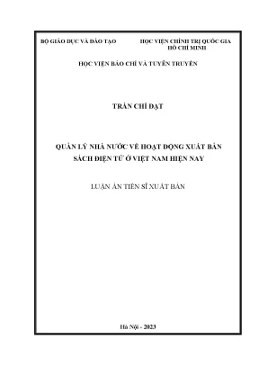 Quản lý xuất bản sách điện tử tại Việt Nam: Thực trạng 