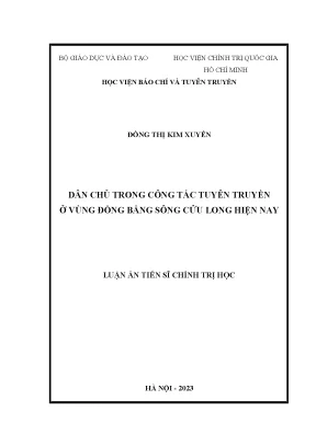 Nâng cao dân chủ trong tuyên truyền ở đồng bằng sông Cửu 