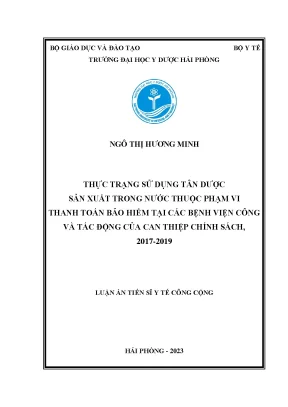 Tình hình sử dụng tân dược nội địa trong thanh toán bảo 