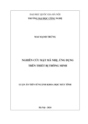 Nghiên cứu mật mã nhẹ cho thiết bị thông minh trong luận
