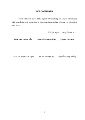 Nghiên cứu ảnh hưởng của thông số công nghệ và hình học 
