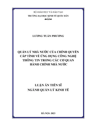 Ứng dụng công nghệ thông tin trong quản lý nhà nước cấp tỉnh