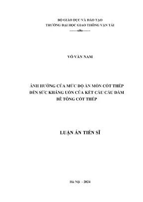 Ảnh hưởng của ăn mòn cốt thép đến sức kháng uốn cầu bê tông