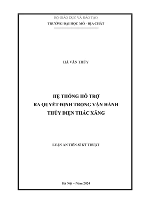 Hệ thống hỗ trợ ra quyết định cho vận hành thủy điện 