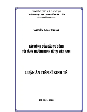 Tác Động Của Đầu Tư Công Đến Tăng Trưởng Kinh Tế Việt 