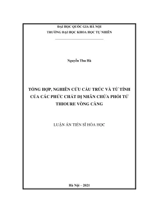 Nghiên cứu cấu trúc và từ tính của phức chất thioure 