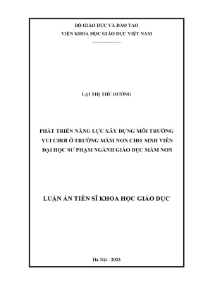 Phát triển năng lực xây dựng môi trường vui chơi cho 