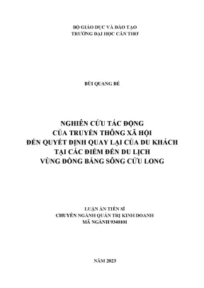 Tác động của truyền thông xã hội đến quyết định quay lại