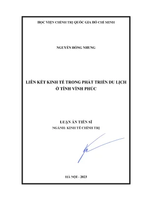 Phát triển du lịch Vĩnh Phúc qua liên kết kinh tế chính trị