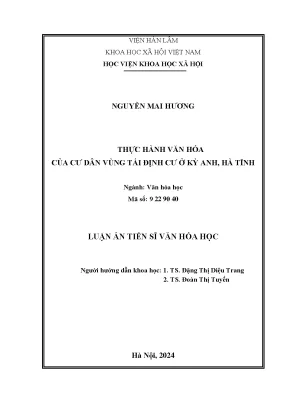 Văn hóa cư dân vùng tái định cư Kỳ Anh, Hà Tĩnh: Nghiên 