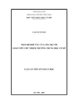 Tâm Lý Học: Hợp Tác Giữa Cha Mẹ và Giáo Viên Ở Trường