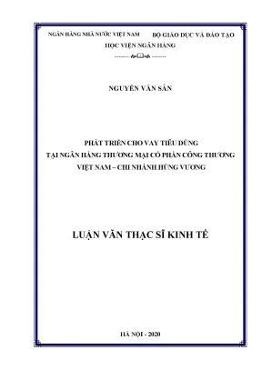 Phát triển cho vay tiêu dùng tại ngân hàng thương mại cổ