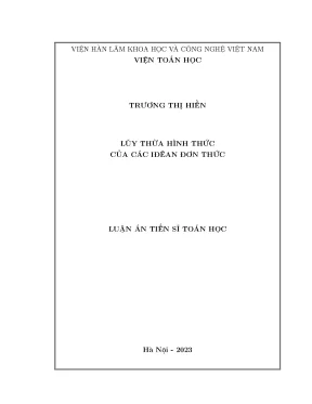 Nghiên cứu lũy thừa hình thức trong các đơn thức