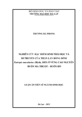 Nghiên cứu sinh thái và di truyền thằn lằn bóng đốm 