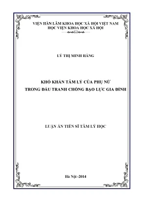 Khó Khăn Tâm Lý Của Phụ Nữ Trong Đấu Tranh Chống Bạo Lực