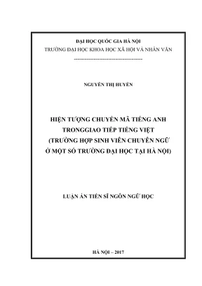 Nghiên cứu hiện tượng chuyển mã tiếng Anh trong giao 