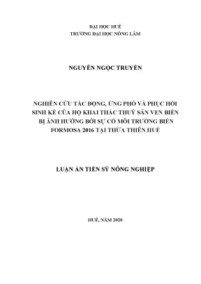 Nghiên cứu tác động môi trường đến sinh kế hộ khai thác